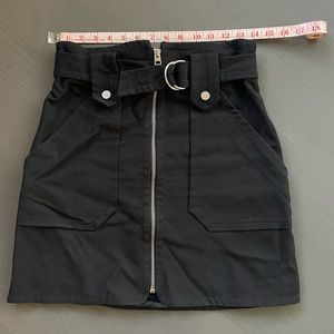 BA&SH belted black skirt